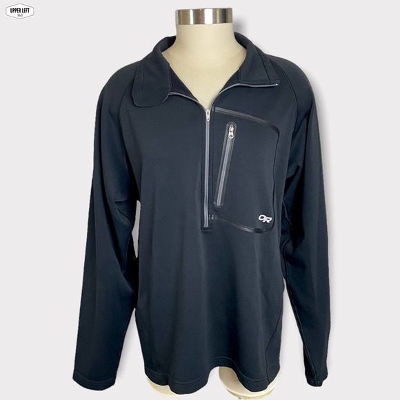 Outdoor Research Other - Outdoor Research 1/2 Zip Pullover Stretch Fleece Sweater in Black l Mens Large